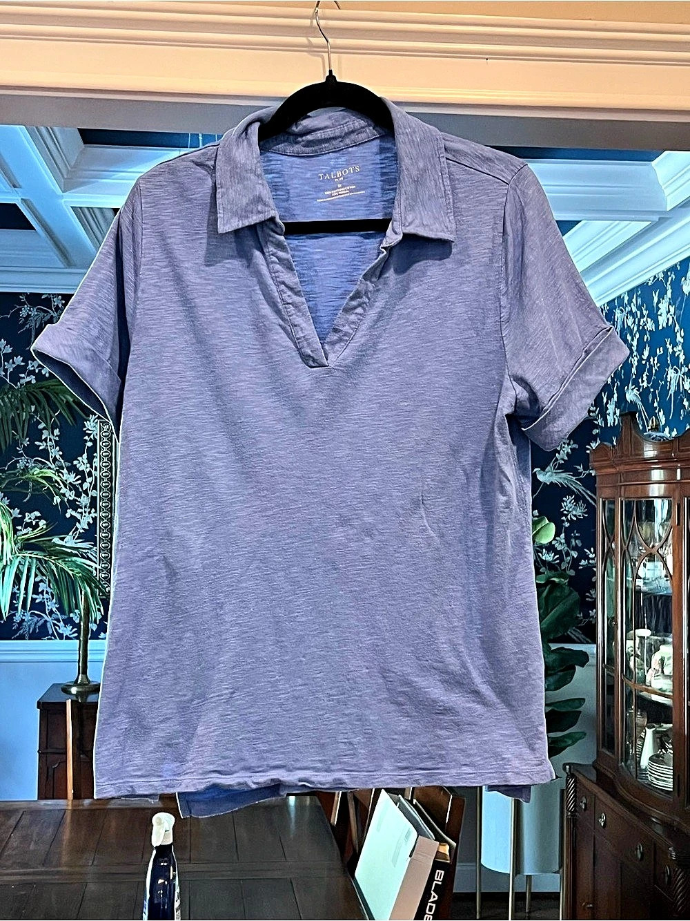 Talbots Blue Short Sleeve Polo